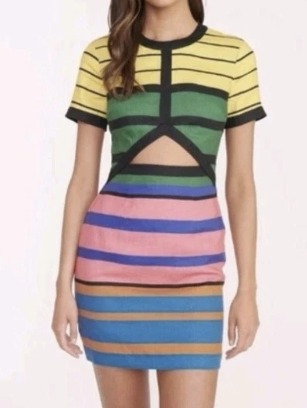 Staud Multicolor Mini Dress Size 4.